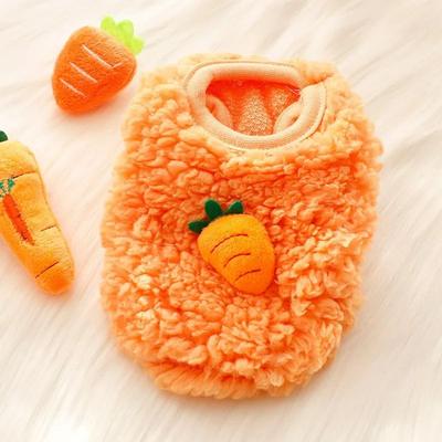 Uplift Essentials Cozy Velvet Newborn Kitten & Small Animal Pullover Sweater orange 2xs