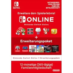 Nintendo Switch Online Family 12 Monate + Erweiterungspaket Digital Code