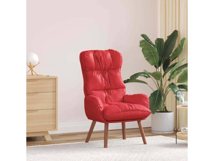 Sessel Rot 69 x 74 x 93 cm Kunstleder Massives Gummibaumgestell,gepolsterte Armlehnen,pflegeleicht abwischbar,vielseitig einsetzbar