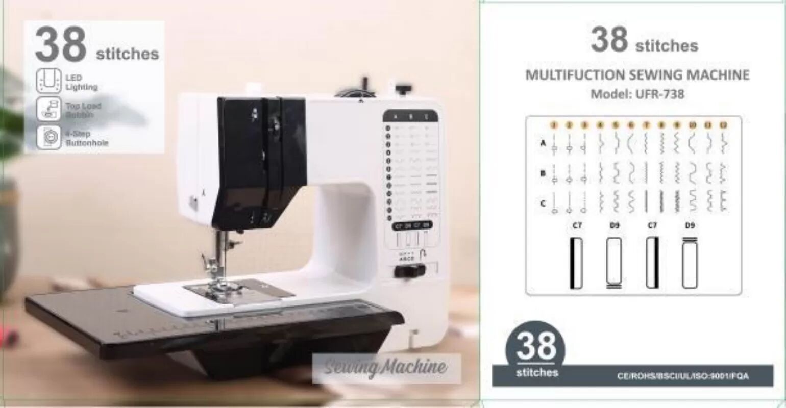 INF Nähmaschine mit Zubehör, 38 Stiche - Perfekt für Einsteiger