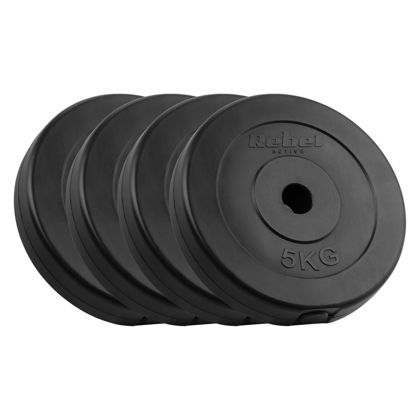 Rebel Bituminöses Gewichtsset 4x5kg Bohrung 31mm Classic Disc ACTIVE (4 x 5 kg) (RBA-2116)