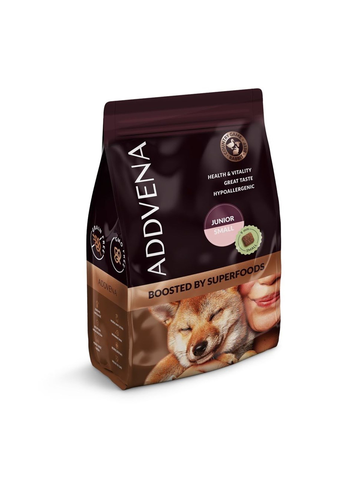 ADDVENA Boosted by superfoods Junior Small Beef - Trockenfutter für Hunde - 2,5kg