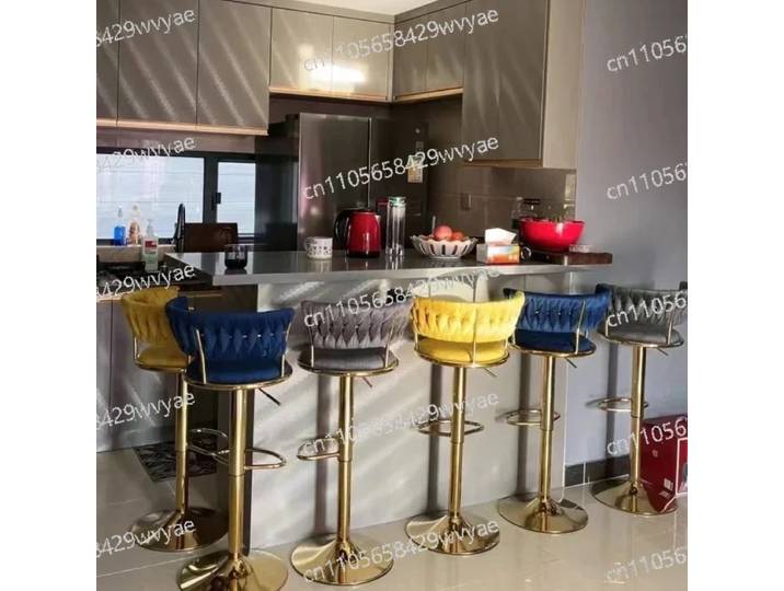 Ensemble de 2 tabourets de bar en fer, chaises de bar pivotantes et réglables en hauteur, pour la maison, tabourets hauts, tabourets de cuisine