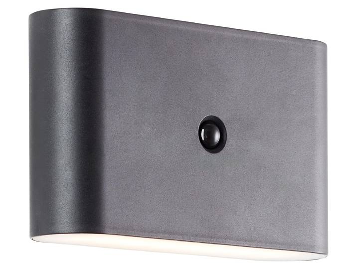 Brilliant G80605/06 Xino Applique murale extérieure avec détecteur de mouvement Plastique noir LED intégré