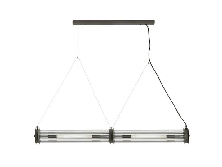 Signature Doppelglas Metall Grau Pendelleuchte, Glas, G9, 120x120x20 cm, Lampen & Leuchten, Innenbeleuchtung, Deckenleuchten, Deckenleuchten