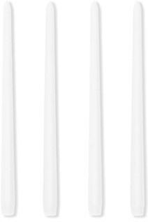 On Spot Shop Long Burning Taper Candles, 4 Pack, Dripless Smokeless Unscented, For Home Interior And Valentine's Decor white