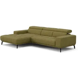 COTTA Ecksofa mit Funktion Jamba Stoff Grün Olive