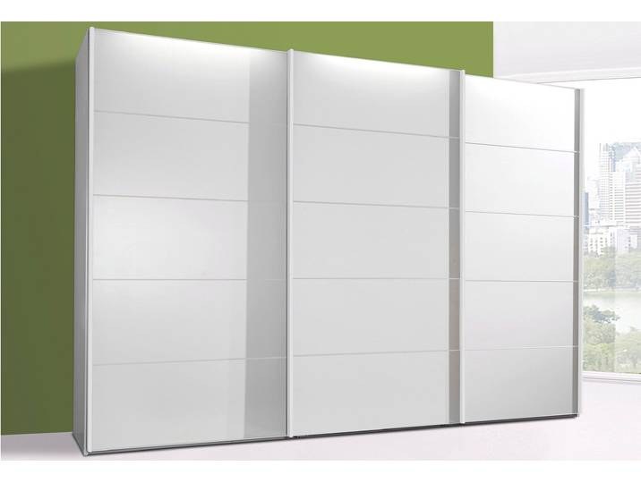 Schwebetürenschrank WIEMANN Westside , weiss (weiß), B:300cm H:236cm T:67cm, Schränke, Schwebetürenschrank