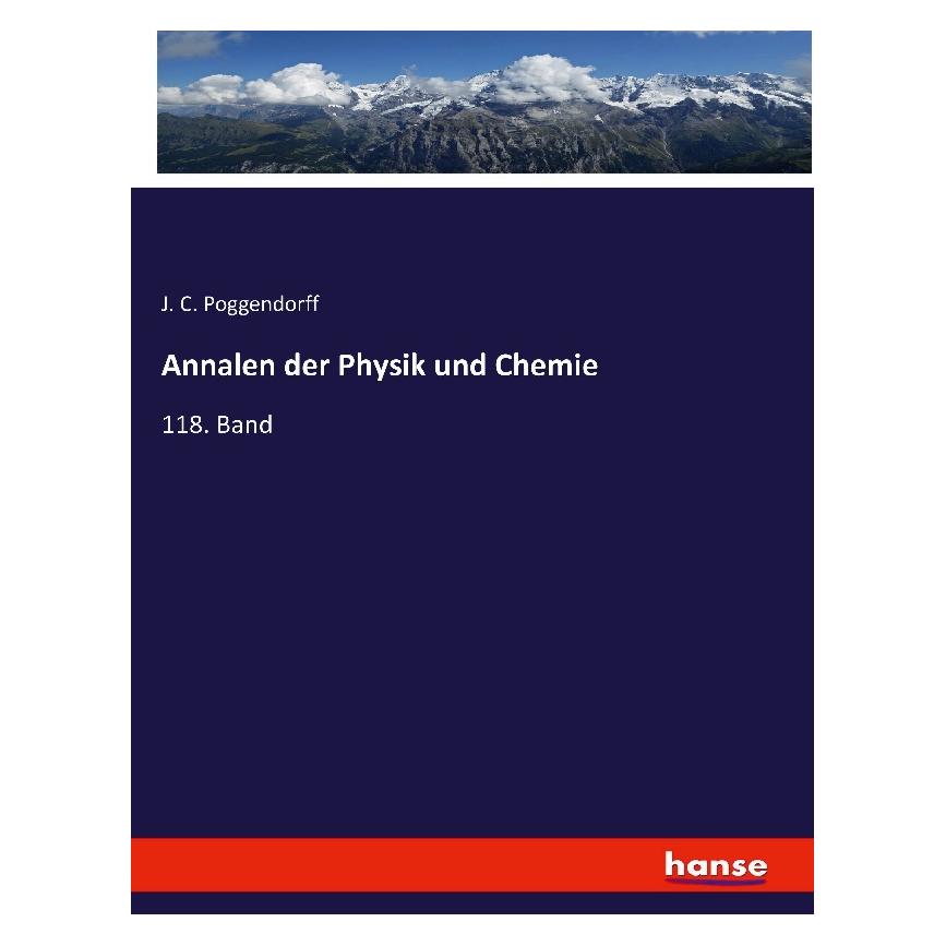 Hansebooks Annalen der Physik und Chemie (Deutsch, Softcover, J C Poggendorff) (55922110)