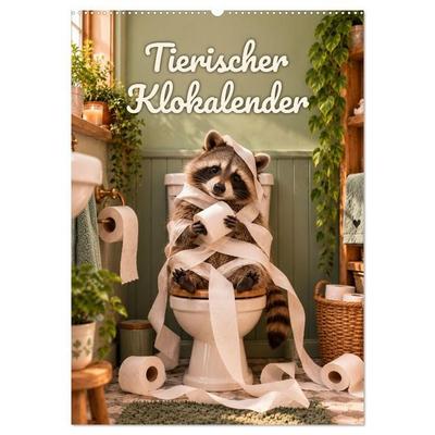 Tierischer Klokalender (Wandkalender 2027 DIN A2 hoch), CALVENDO Monatskalender