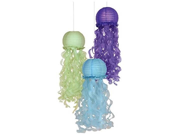 Amscan 242193 - Zeemeermin Wensen Party Kwallen Hangende Lantaarns - 3 Pack