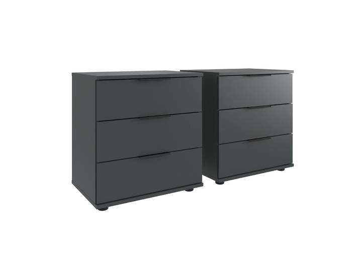 Nachttisch 2er-Set Metaa Graphit Holzwerkstoff B 104 H 58 cm - Nachttisch 2er-Set