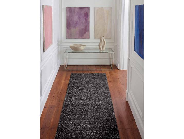 Tapis de couloir bouclé Portobello 80 x 1 x 300cm Gris/Gris foncé