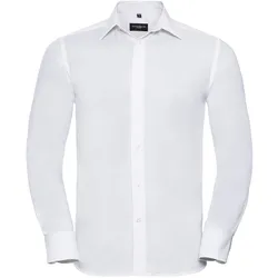 Russell Collection Tailliertes Oxford Hemd  Langarm, white, 4XL
