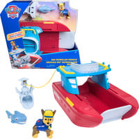 Paw Patrol - Sea Patroller Rettungsboot, Spielfahrzeug mit Chase-Figur und Hai
