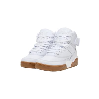 Trainingsschuh EWING "Ewing EWING 33 HI CORE COLORS", Damen, Gr. 12, weiß (weiß, gum), Leder, Schuhe