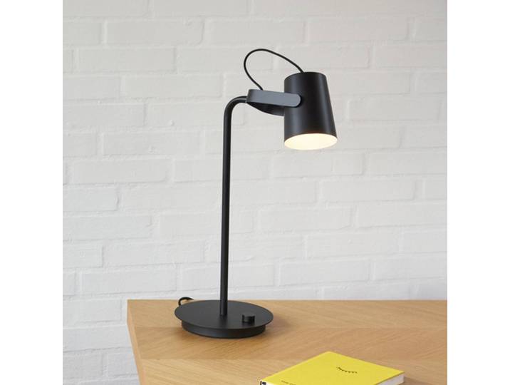 Hübsch Tischleuchtelampe Ardent, schwarz, für Arbeitszimmer / Büro, Metall
