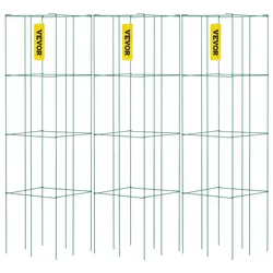 VEVOR Tomatenkäfige, 37 x 37 x 100 cm, 3er-Set quadratische Pflanzenstützkäfige, robuste, grüne Tomatentürme aus PVC-beschichtetem Stahl zum Klettern von Gemüse, Pflanzen, Blumen und Früchten
