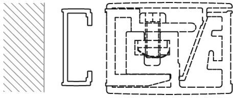 HSK K2P Stapelprofil zur Verbreiterung der Türelemente, Duschkabinen, 2100001, chrom