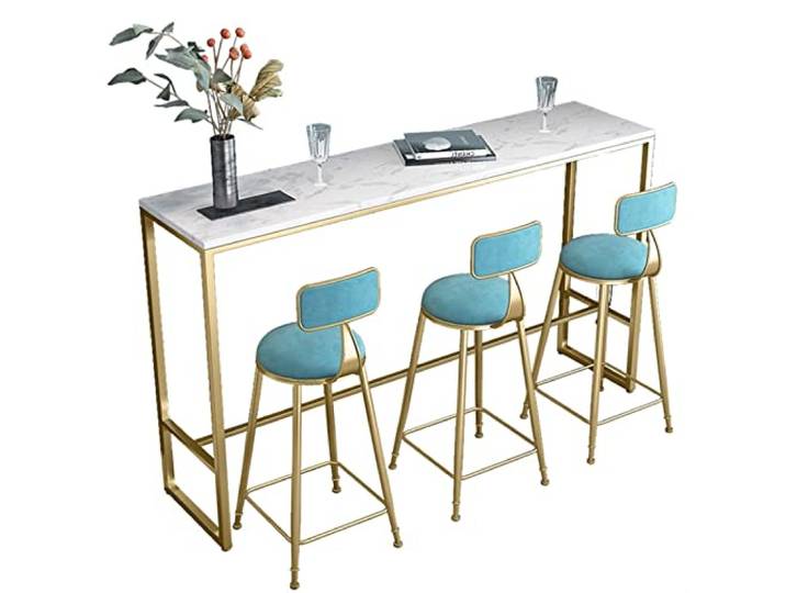 loeusjfnr Langer Bartisch Nordic Bar Table Home Wohnzimmer Multifunktionsbar Moderne Milch Tee Café Long Tischbar ohne Stühle
