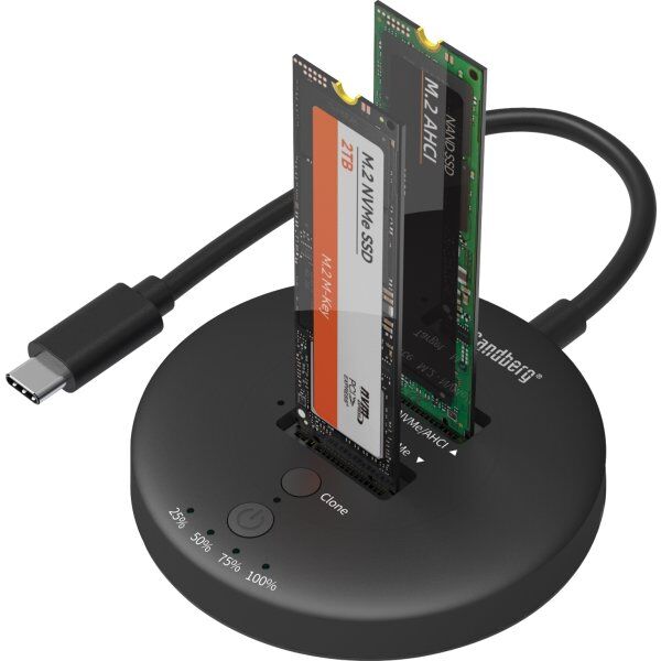 Sandberg Usb3.2 Cloner Dock For Nvme M.2 Ssd, Sort