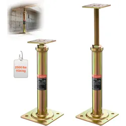 VEVOR Wagenheber für den Hausgebrauch, 4er-Pack, Höhenbereich von 29,4 bis 40,6 cm, maximale Tragkraft pro Einheit: 1000 kg, verstellbarer Stützbalken zum Nivellieren, verzinkter Teleskopwagenheber für vorübergehende Unterstützung