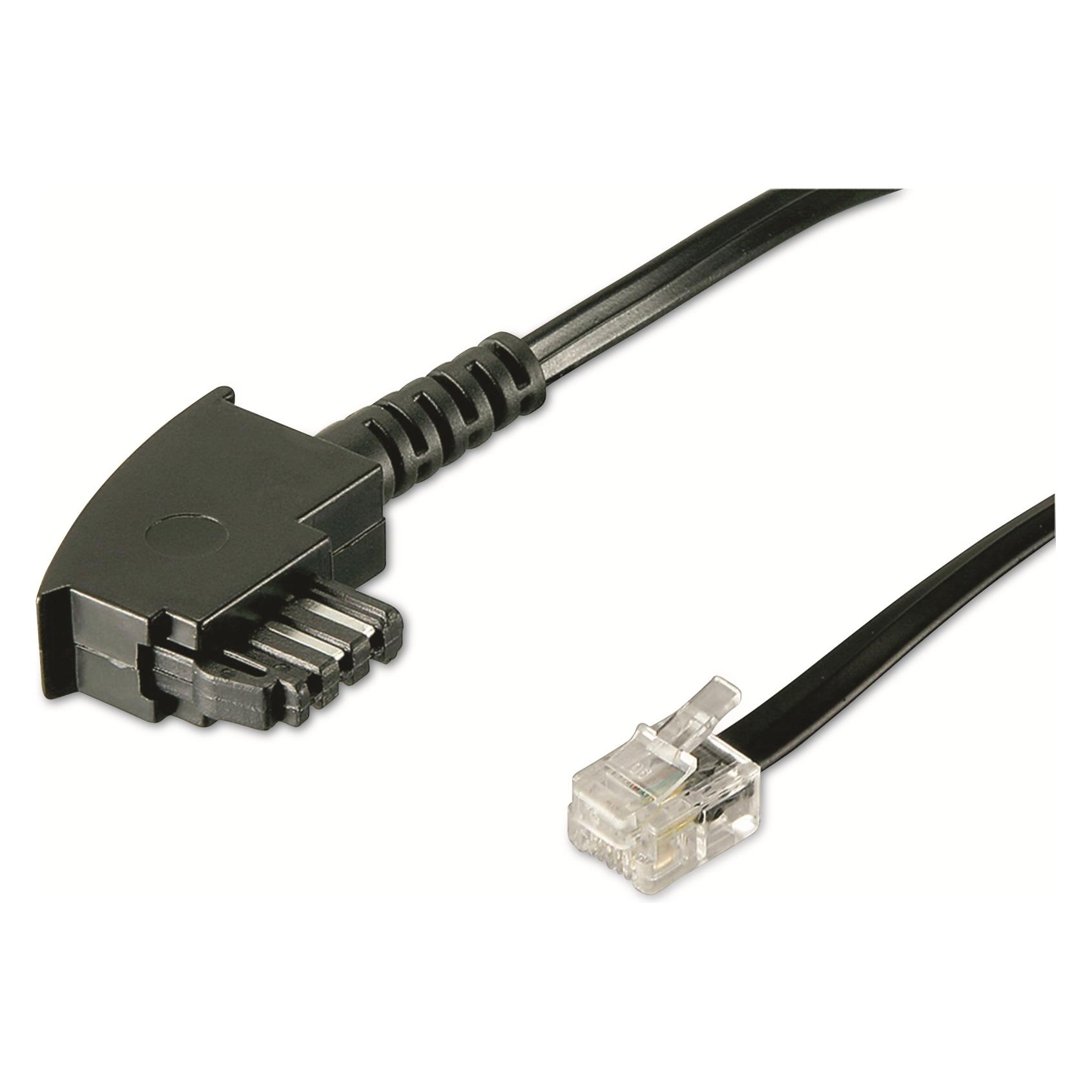 Goobay TAE-F-Anschlusskabel (Universal-Pin Out), Schwarz, 3 m (68535)