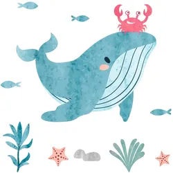 WANDAUFKLEBER 60x72cm - Unterwasserwelt