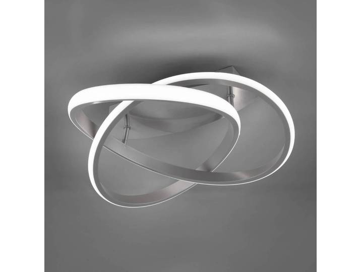 Reality Leuchten LED Deckenleuchte Course, dimmbar, alu / grau / zink, für Arbeitszimmer / Büro, Metall, Modern, Pendelleuchte