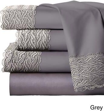 Porch & Den Gerda Deep Pocket Over-sized Cotton Lace Bed Sheet Set