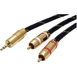 Roline GOLD Stereo-Klinke   Stereo-Cinch (10 m, AUX Kabel, Cinch Kabel), Audiokabel