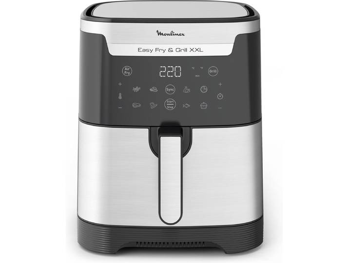 Moulinex Easy Fry & Grill XXL Enkel Vrijstaand Heteluchtfriteuse Zwart\, Roestvrijstaal
