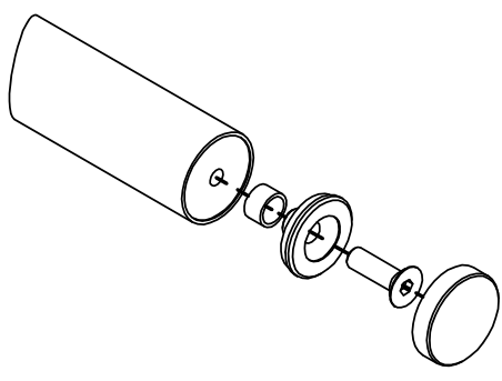 HSK Duschkabinenbau KG HSK Ersatzteile Laufschienenbefestigung hinten, Chrom, E100226-41 E100226-41