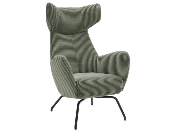 Pure Home Lifestyle Ohrensessel, Grün, Metall, 79x117x82 cm, Blauer Engel, Goldenes M, Dgm, Lederauswahl, Stoffauswahl, Wohnzimmer, Sessel, Ohrensessel