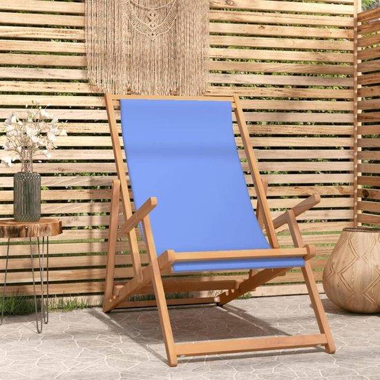 Klappbare Strandliege Verstellbare Sonnenliege Außen Massivholzrahmen - Grau