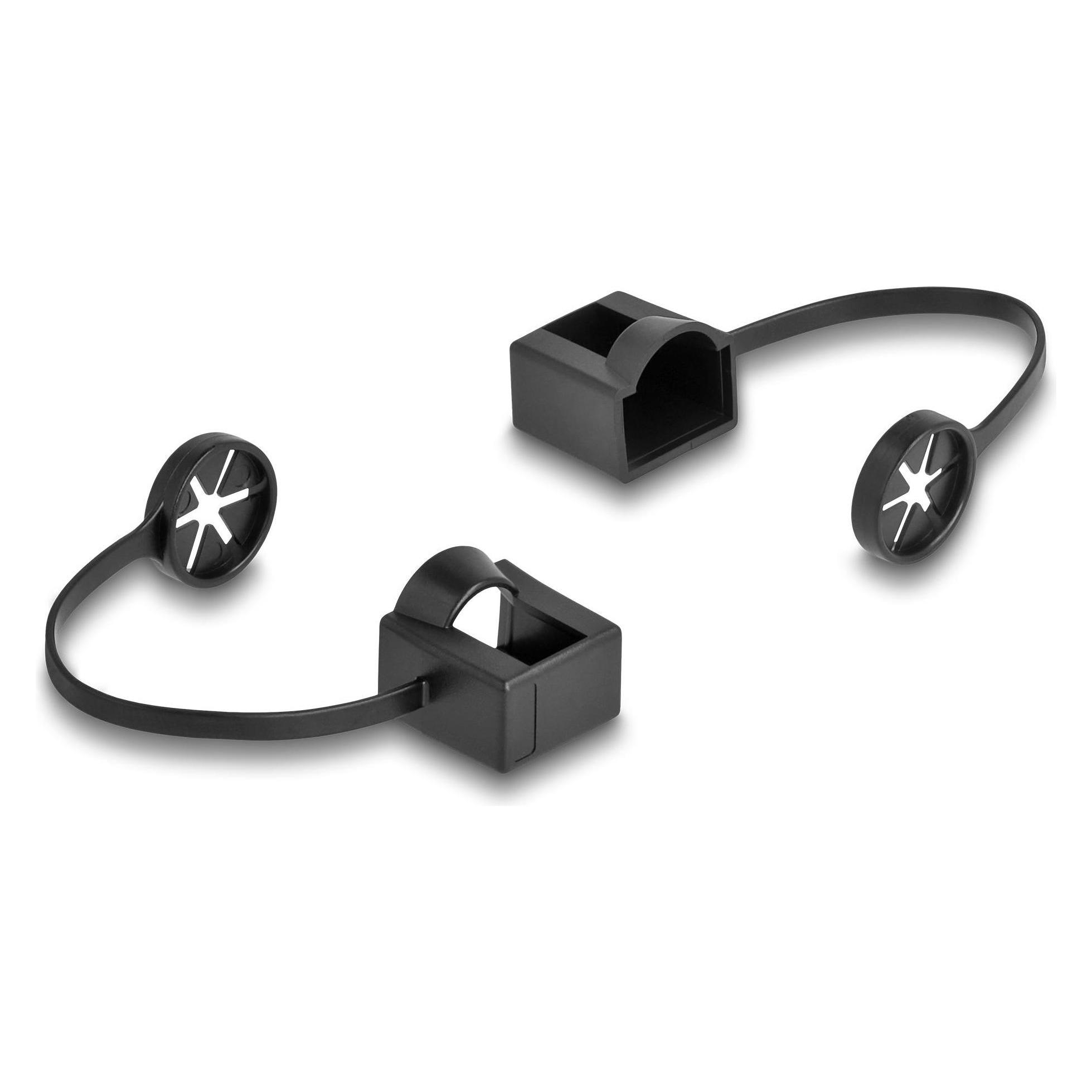 Delock Blindstecker/Staubschutz RJ45, mit Befestigungsclip 50 Stück (Blindmodul) (66973)