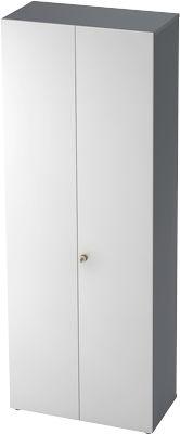 Aktenschrank TOPAS LINE, 6 Ordnerhöhen, B 800 mm, graphit/weiß