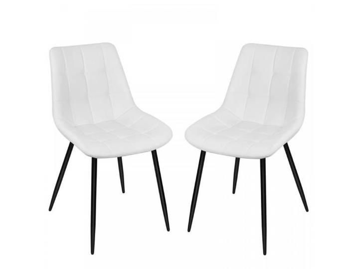 MIPAN. Lot de 2 Chaise Salle à Manger - Chaise Cuisine Blanc - Dossier Ergonomique 41cm - Pour Salle à Manger Cuisine