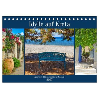 Idylle auf Kreta (Tischkalender 2027 DIN A5 quer), CALVENDO Monatskalender