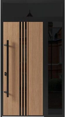VDOMDOORS Ronex 1055 Teak Steel Exterior Door