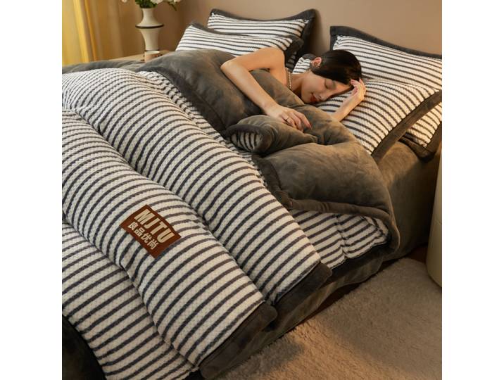 Couettes d'hiver en molleton de coton, literie épaisse, couverture chaude pour dortoir, couette simple ou double, couette super chaude et épaisse.