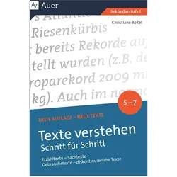 Bössel:Texte verstehen - Schritt für Sch, Schulbücher von Christiane Bössel