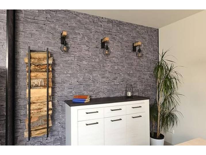 Egger DecoWall Narva Schiefer - Alternative zu herkömmlichen Wandverkleidungen, Holzverkleidungen, Wandpaneelen, Deckenverkleidung - OSB (1250 mm x 660 mm) - Neue Versandverpackung