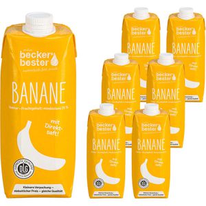 Beckers Saft Bester, Bananen-Nektar, mit Direktsaft, Tetrapack, je 0,75 Liter, 6 Stück