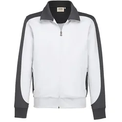 Sweatjacke Contrast "Performance" 477 - L - Weiß