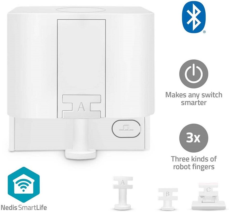 Pressionador de Botão Inteligente Smart Finger Robot Bluetooth (Branco) - NEDIS