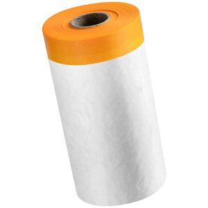 Böttcher-AG Abdeckfolie Goldband, 2in1, transparente PE-Folie mit Klebeband, 90 my, 55 cm x 33 m
