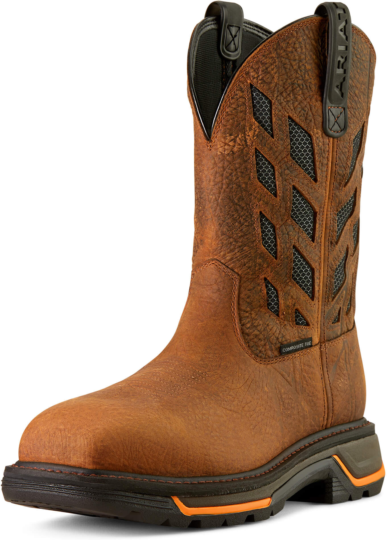 Men's Big Rig Tread VentTEK Composite Toe Work Boots in Earth Graphite, Size: 7.5 EE / Wide by Ariat