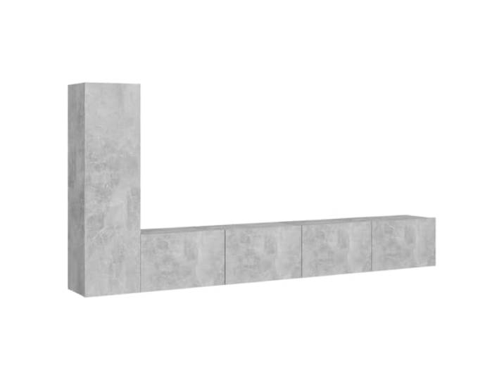 Kaorsrow 3-TLG TV-Schrank Set Wandmontage Betongrau Lowboard Holzwerkstoff Wandhängendes 3-teiliges Board-Ensemble in Beton-Optik schafft strukturierten Stauraum für Wohnzimmer und Schlafzimmer.
