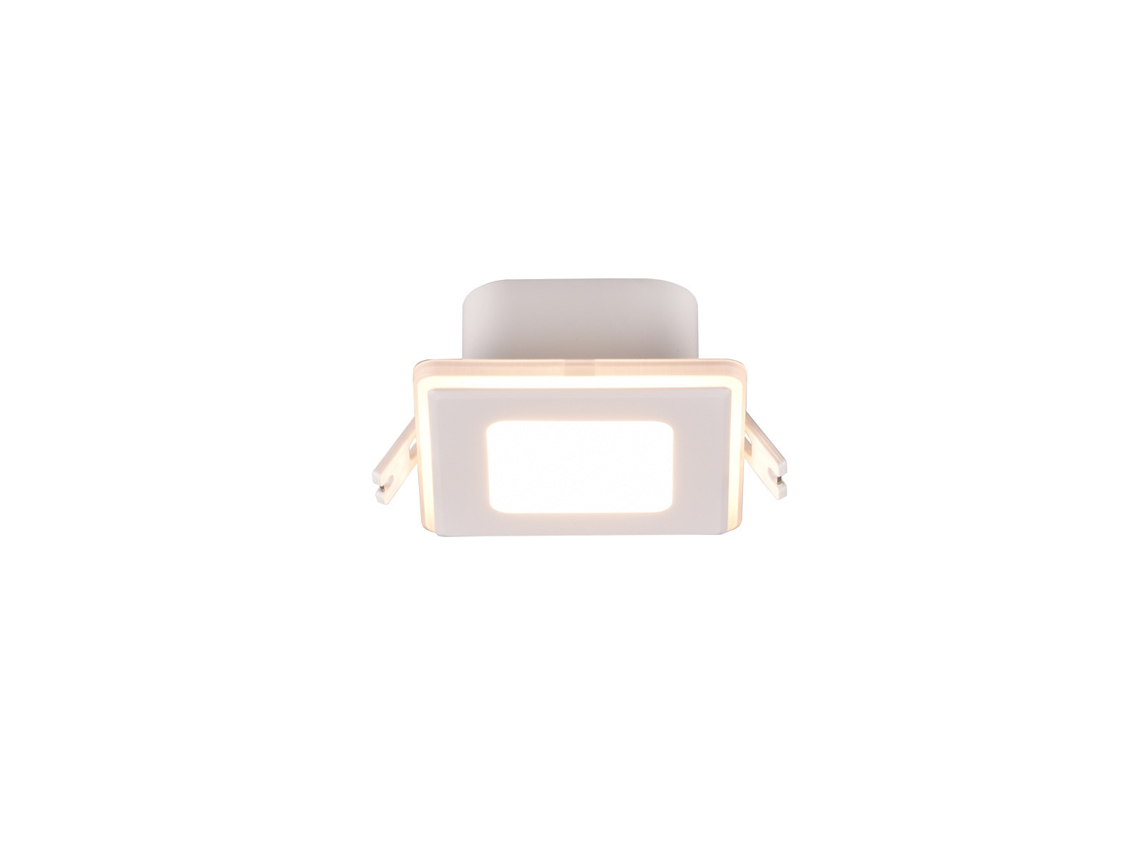 TRIO Nimbus vierkante inbouwspot met LED-accentverlichting in wit